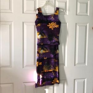 Two-Piece Tropical Themed Outfit